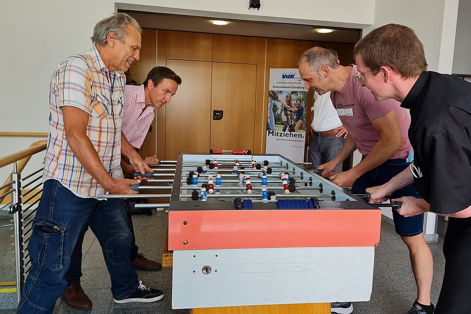 Gesundheitstage 2022 im DRW: Auch ein Tischkicker-Spiel fördert das Wohlbefinden